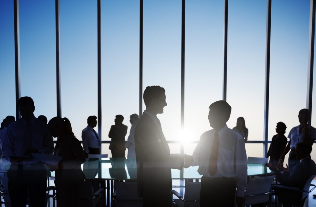 Silhouette of businesspeople