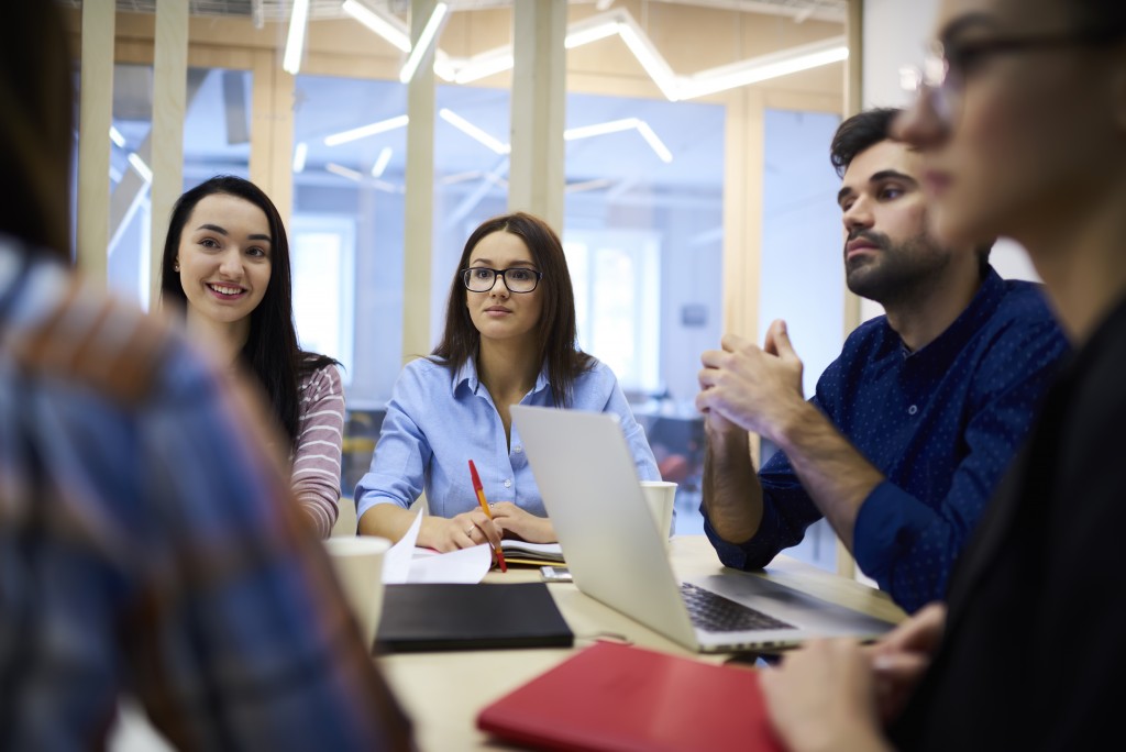 people having a meeting